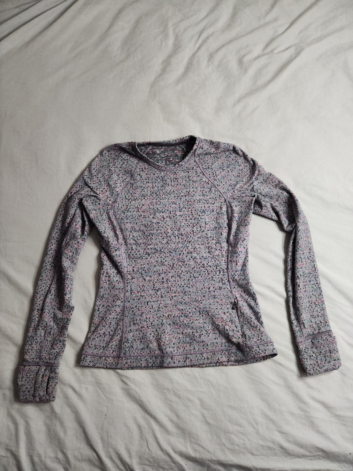 Lululemon Runderful Long Sleeve Top Shirt Womens Size 6 Abstract Colorful NEW