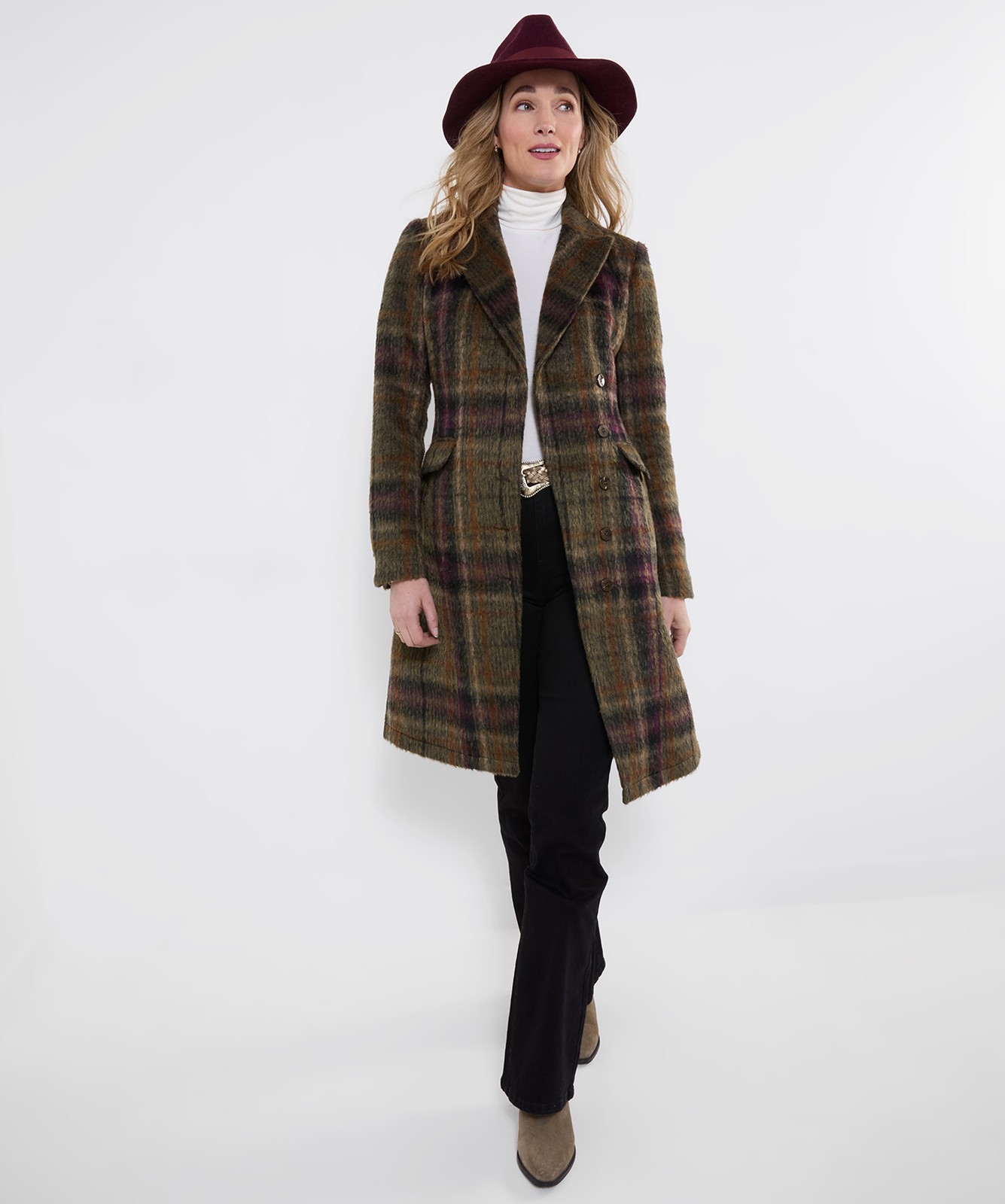 Joe Brown\'s Women\'sTessa Asymmetric Check Coat