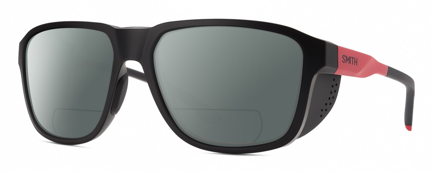 Smith Optic Embark Unisex Polarized BIFOCAL Sunglasses in Black/Horizon Red 58mm