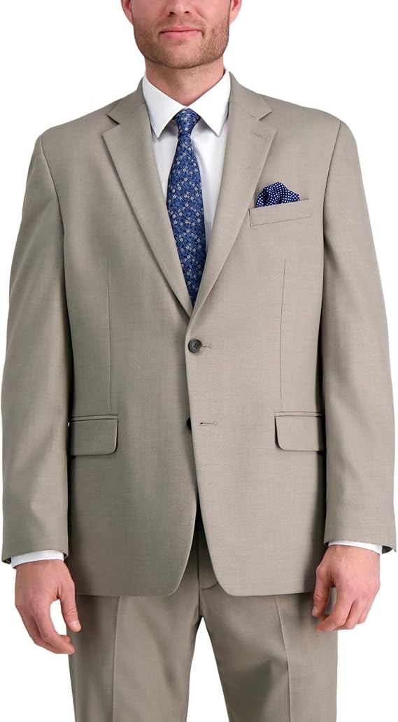 J.M. Haggar Premium Stretch Classic Fit Jacket Oatmeal size 42R