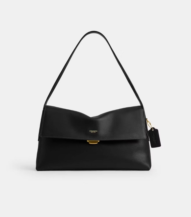 Coach Chelsea Shoulder Bag 36 Black Natural Grain Leather CDS62