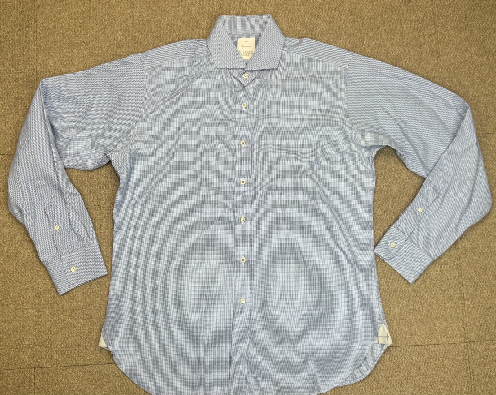 Miller\'s Oath Men\'s Check Pattern Button Up Long Sleeve Dress Shirt Size 17