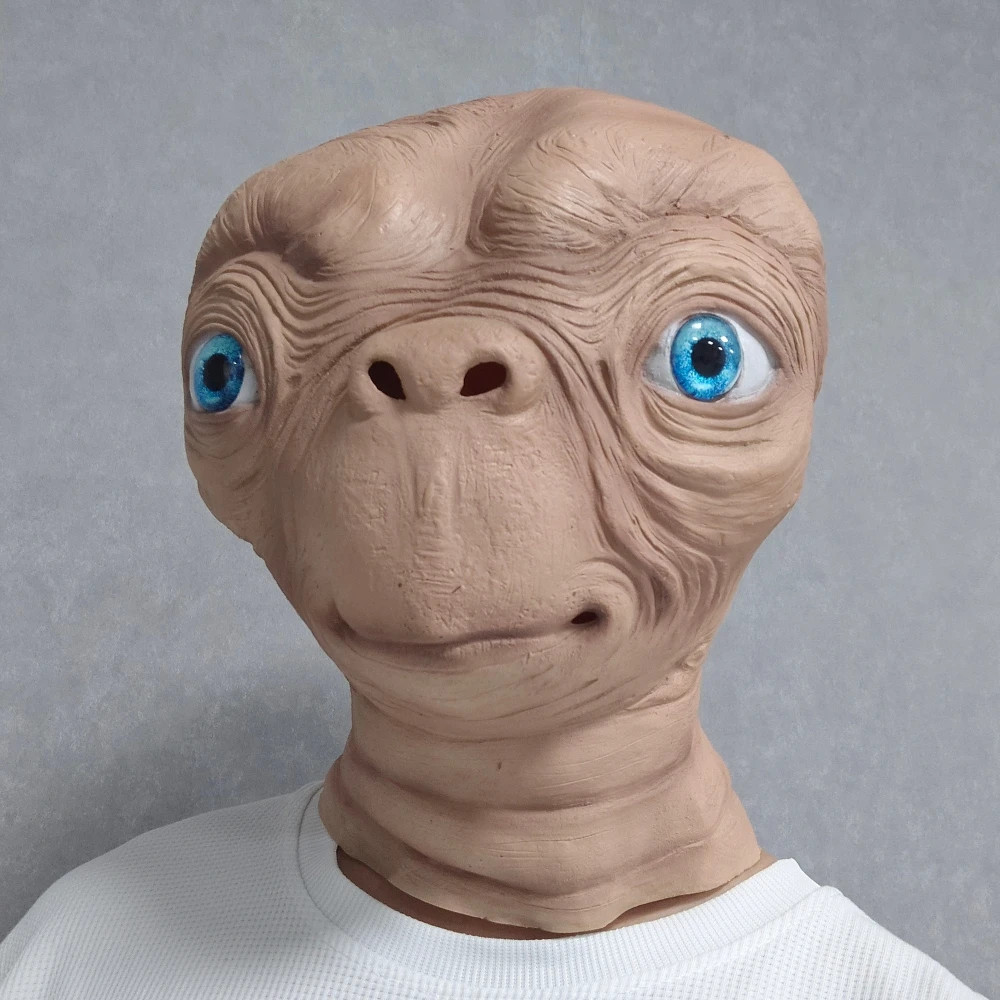 ET Alien Latex Mask Halloween Costume Party Movie E.T. the Extra-Terrestrial Rea