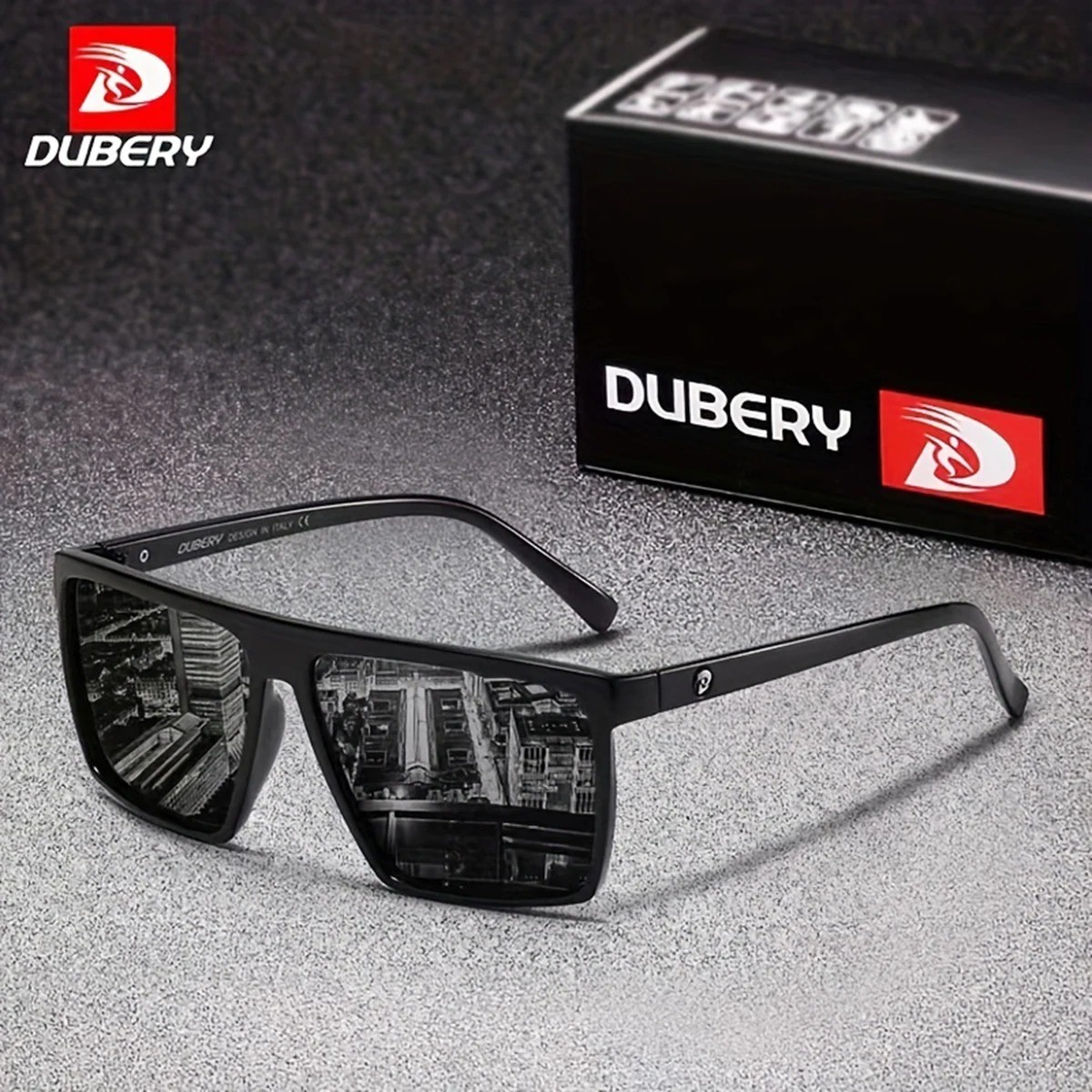 DUBERY Men Women Polarized Sport Sunglasses Square Driving Fishing Glasses UV400