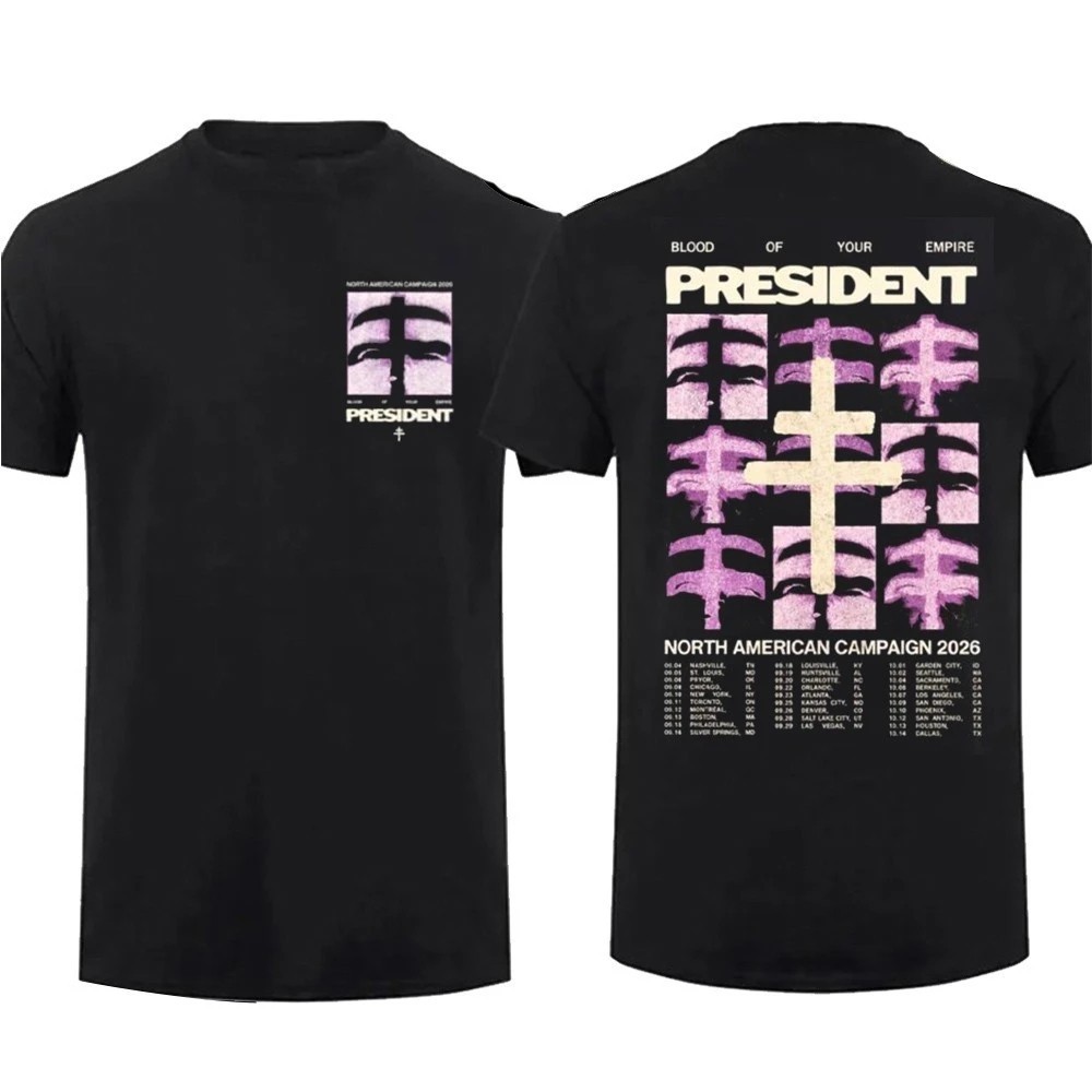 President Band North American Campaign 2026 Tour Both Sides T Shirt