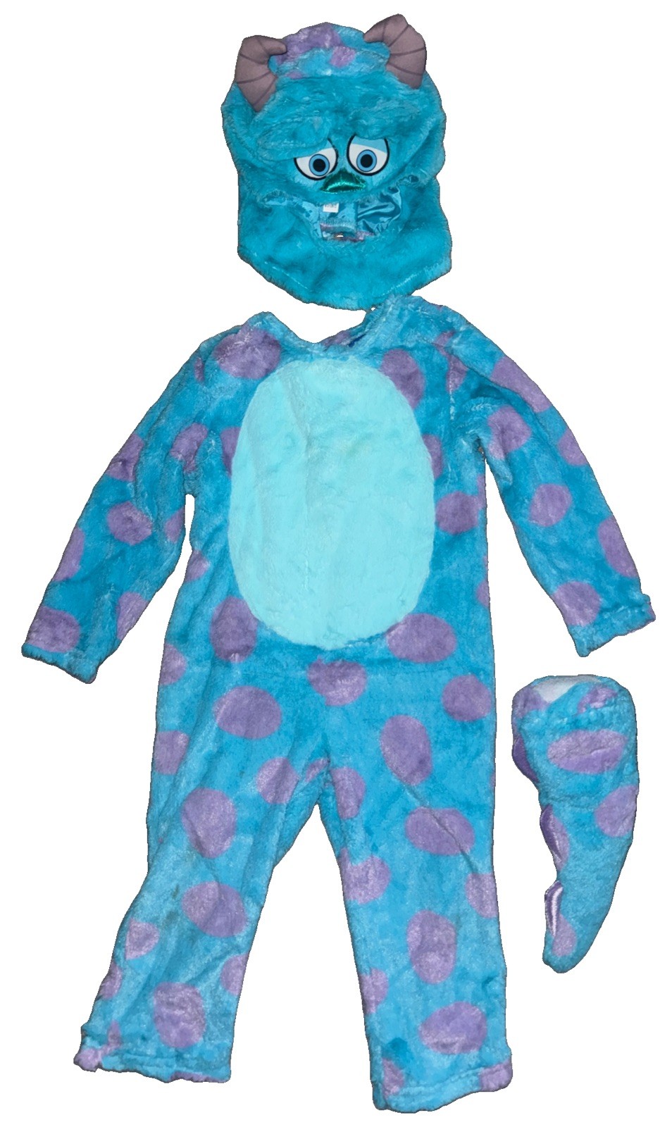 Disney Pixar Monsters, Inc. Sulley Hooded Costume Blue/Purple Size 4-6 (s)
