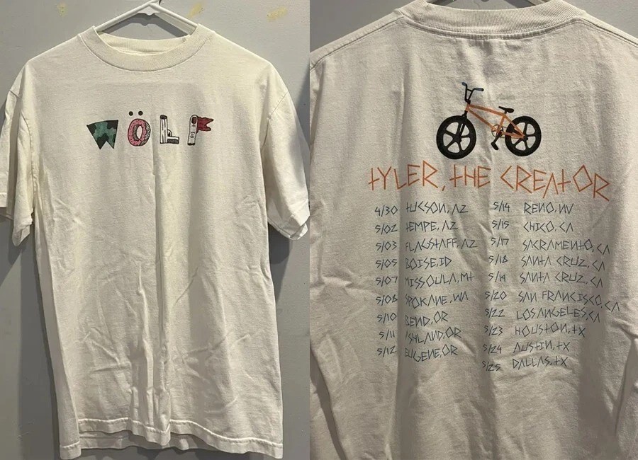 Tyler the Creator Wolf Album Tour concert short sleeve 2 side shirt