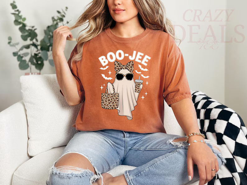 Boo Jee Ghost Halloween Spooky Cute Funny Comfort Tee Shirt