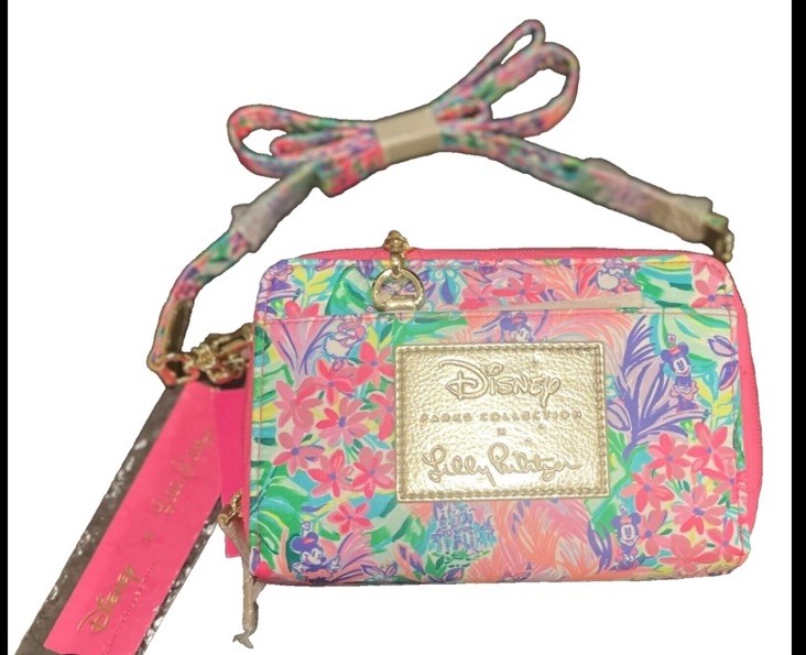 NWT Disney Parks Collection Lilly Pulitzer Crossbody Bag Purse Pink Floral Ltd