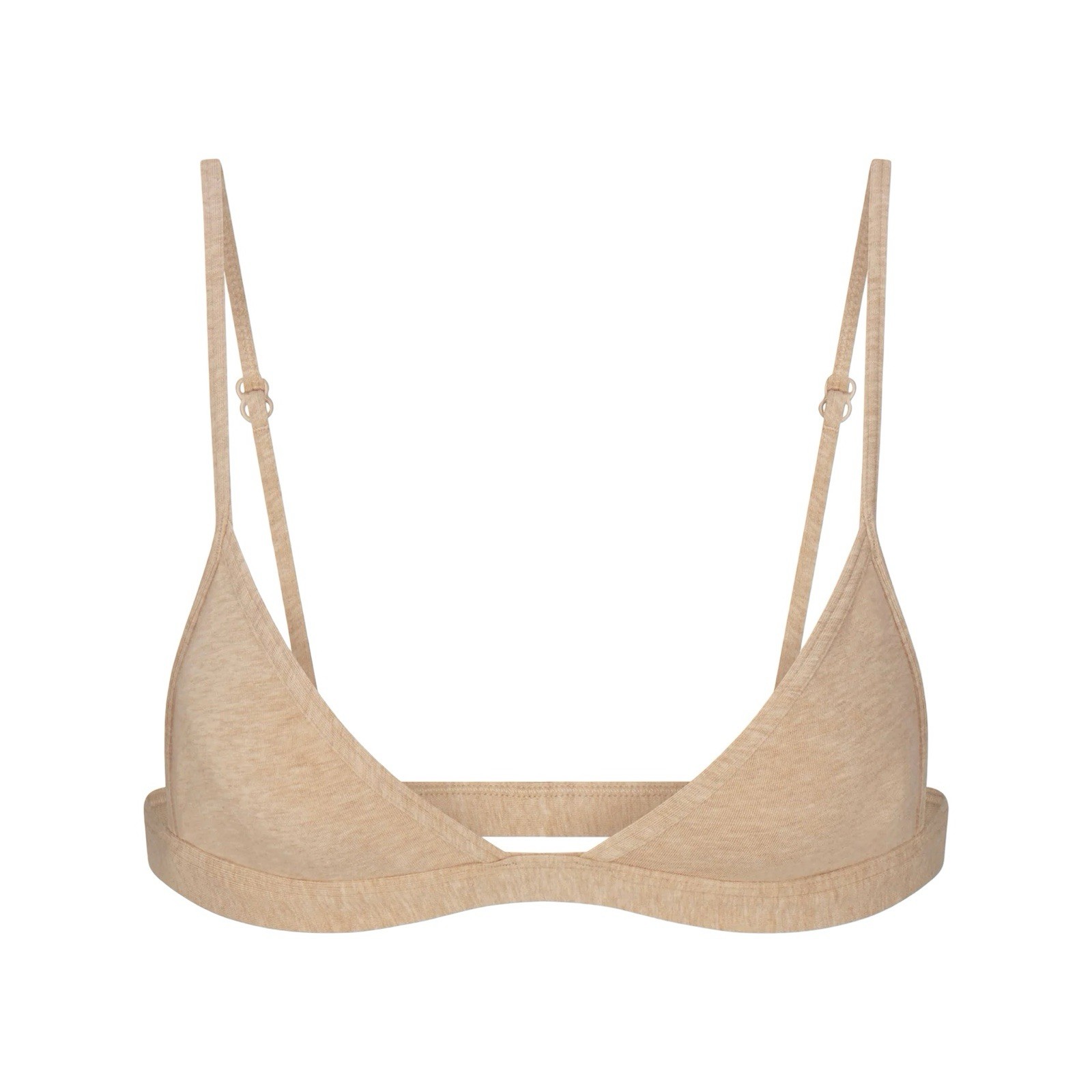 Skims Everyday Cotton Triangle Bralette - New - Clay Heather - Small