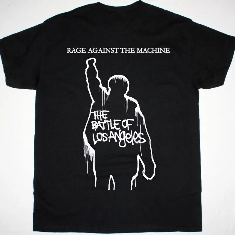 RAGE AGAINST THE MACHINE THE BATTLE OF LOS ANGELES COTTON BLACK T-SHIRT