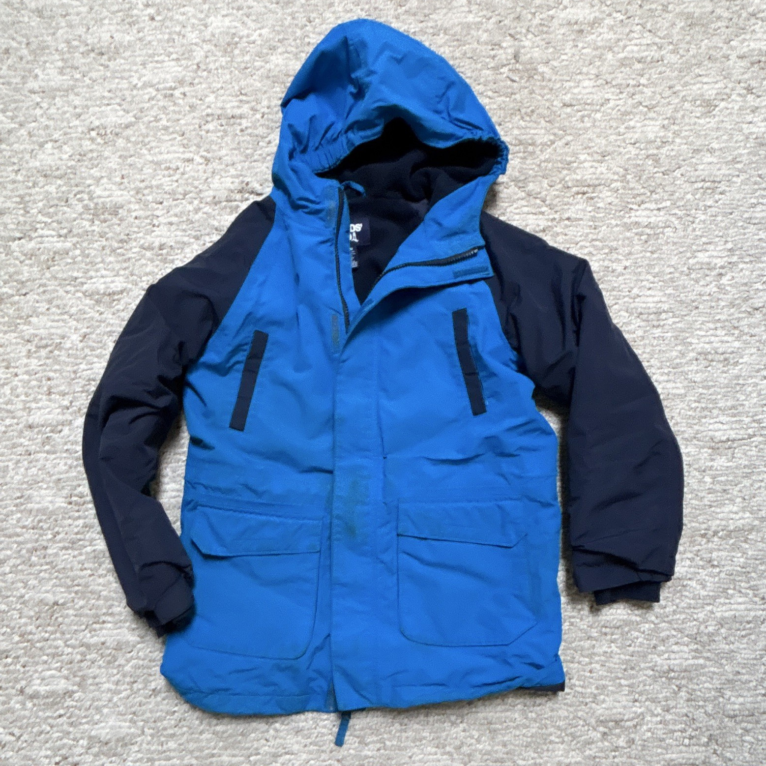 Lands\' End Boys Parka Jacket Hooded Insulated Waterproof Windproof M 10-12