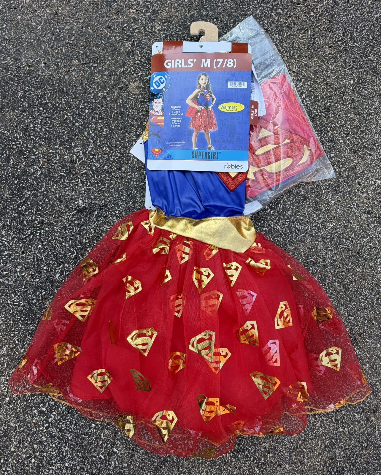 Rubie’s DC supergirl costume size 7/8 nwt