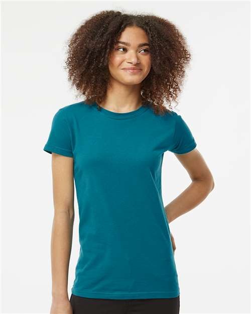 Tultex 213 Women Short Sleeve Fine Jersey Slim Fit Stylish T-Shirt