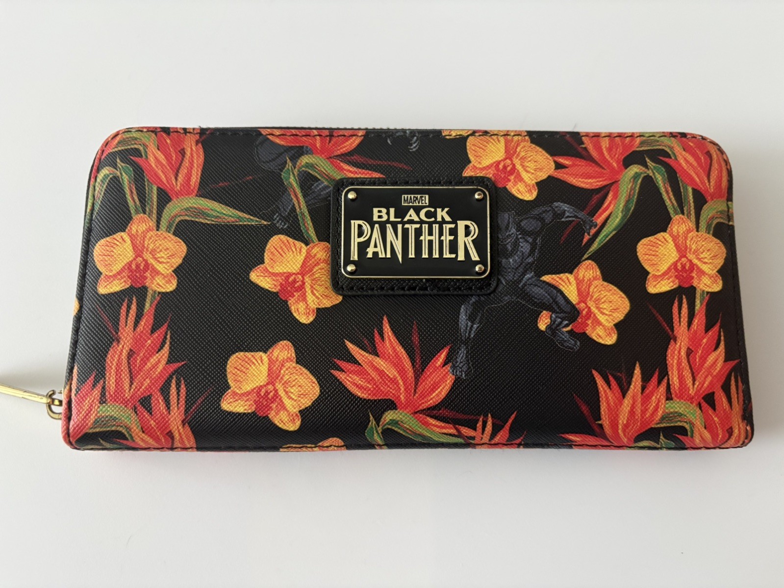 Rare HTF Loungefly Officially Licensed Marvel Black Panther Floral Wallet Clutch