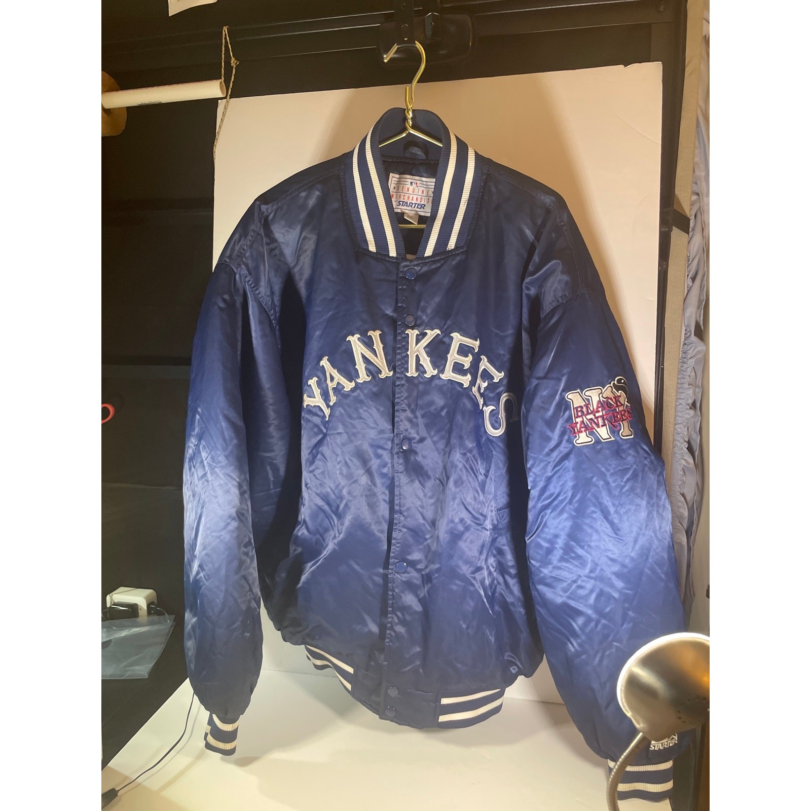 NY Yankees Black Vintage Starter Jacket