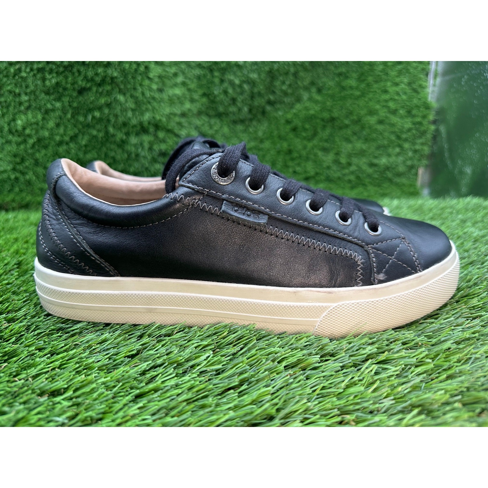 Taos Plim Soul Lux PLX-13994A Sneaker Shoes Women\'s 7.5 Black Leather Comfort