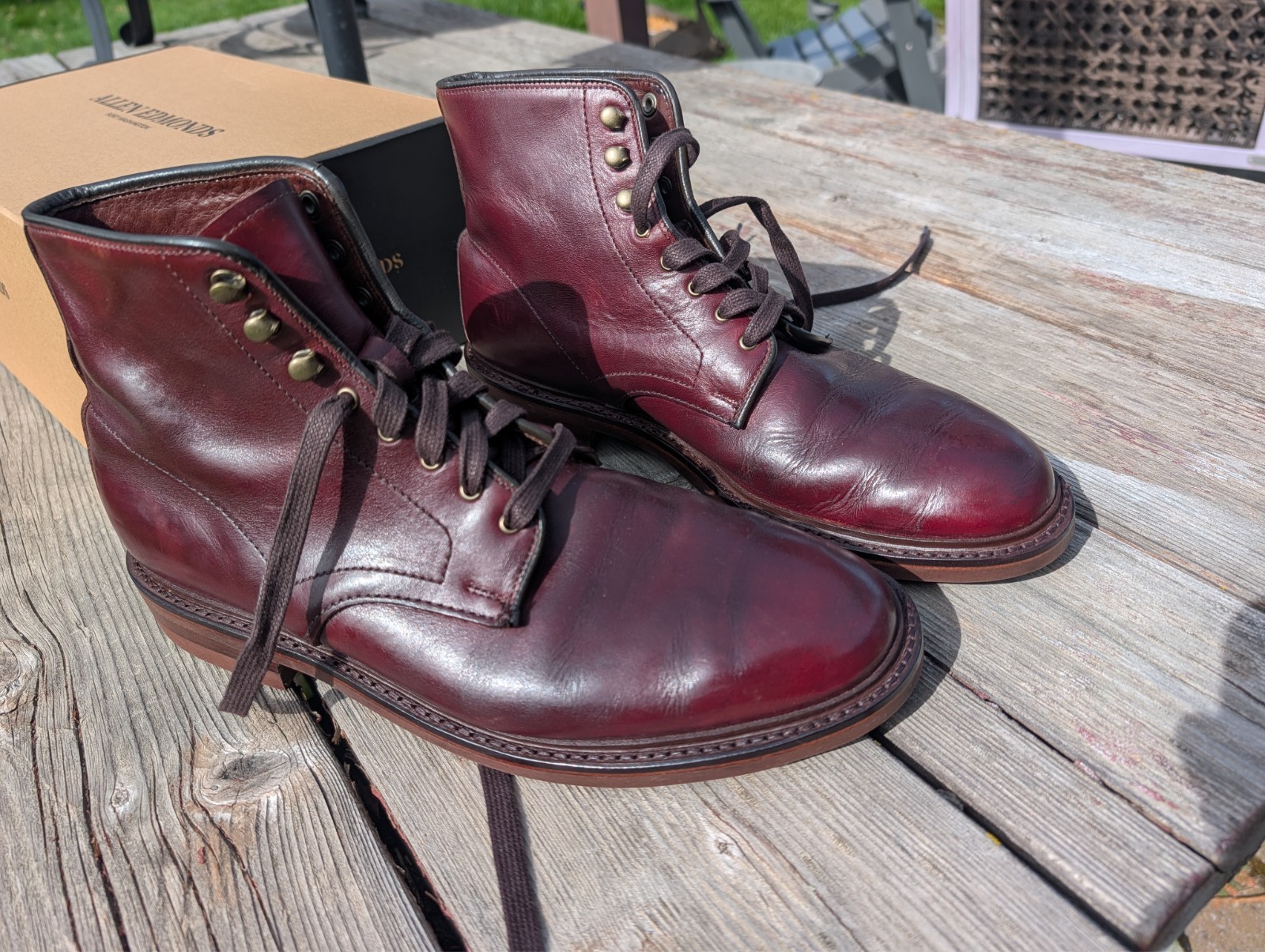 Allen Edmonds Higgins Mill boots 10D- recrafted