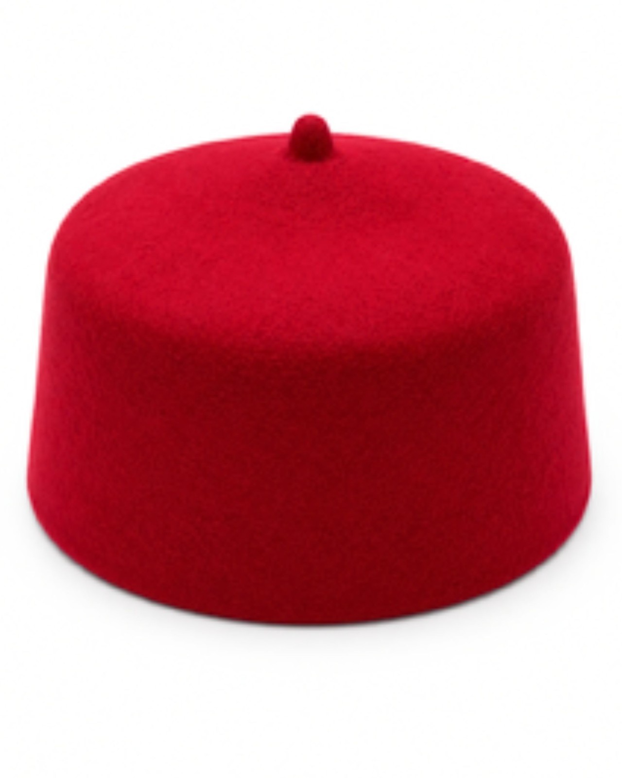 Men\'s Traditional Igbo  Chief Red Cap Wool Felt Hat Muslim Prayer Cap