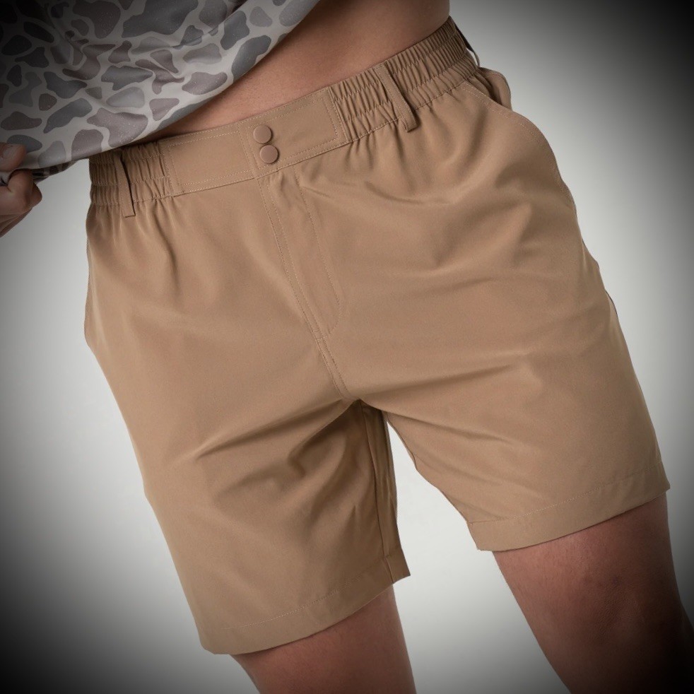 Burlebo Everyday Shorts - Desert Tan - All Over Ducks Pocket - Medium