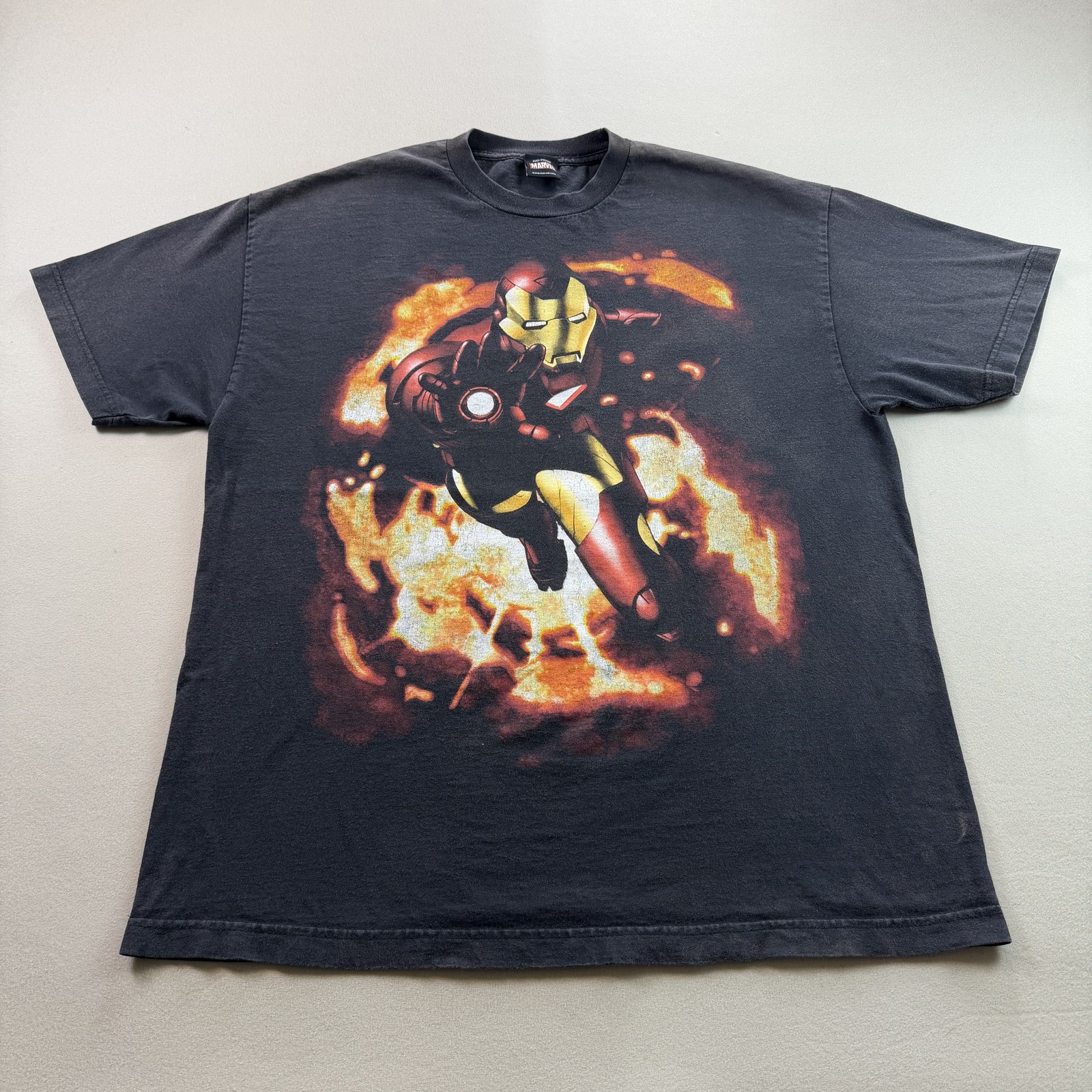 Vintage Marvel Iron Man T-Shirt Mens XL Black Mad Engine Comics Tony Stark y2k