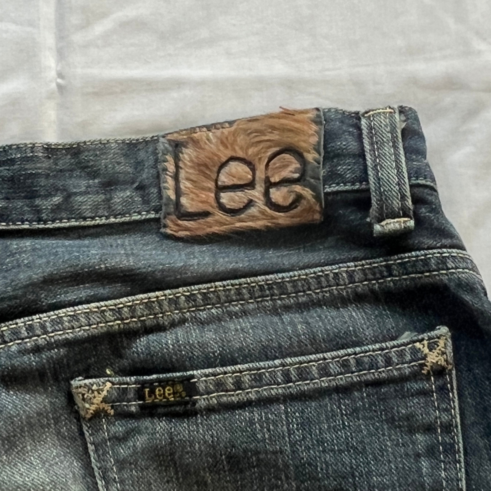 Vtg Lee Riders Distressed Wash Bootcut Jeans - 30 x 28