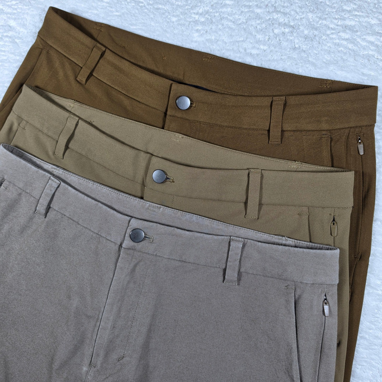 3 Pack Lululemon Commission Slim Pants Mens 34/32 Stretch
