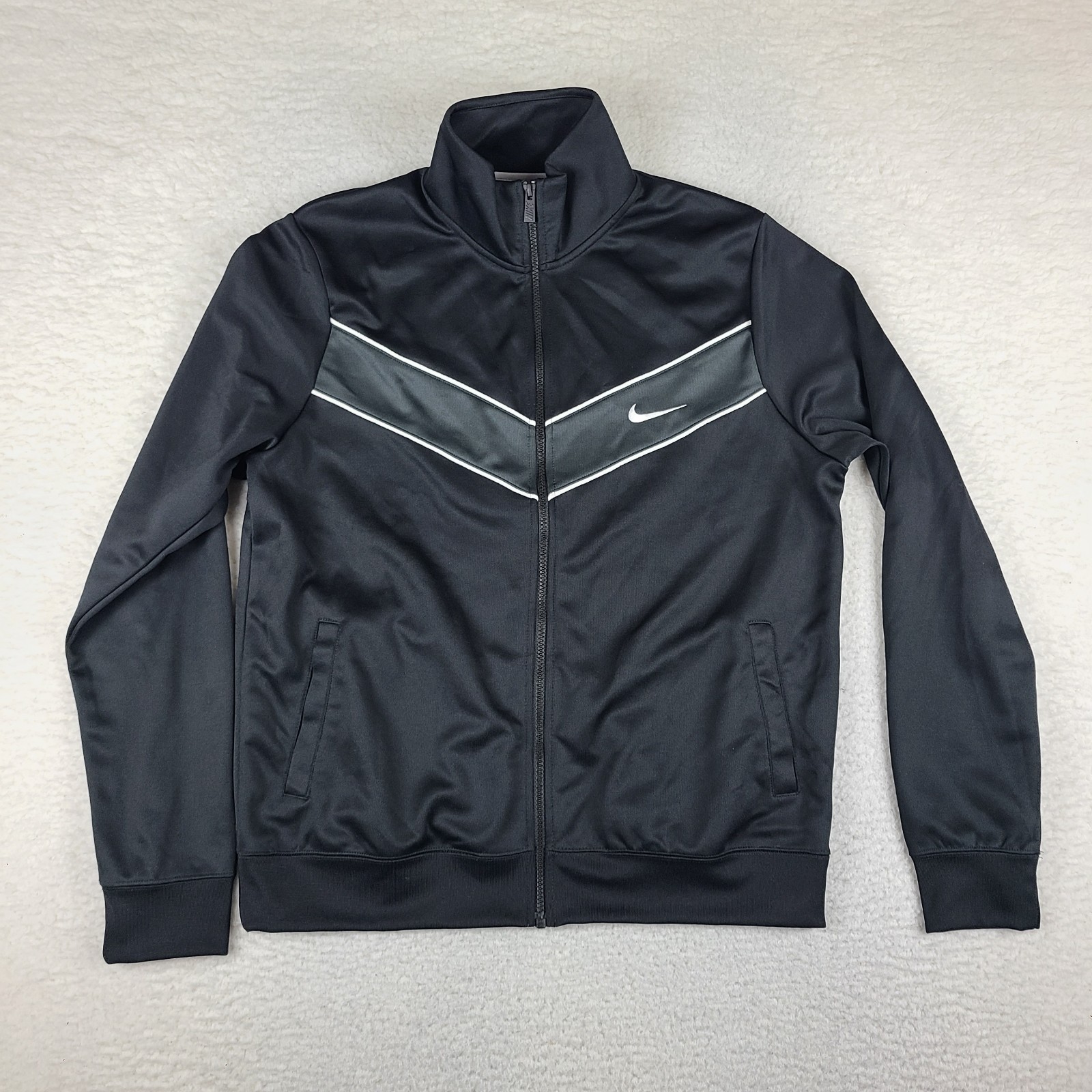 Nike Jacket Mens Large Black Full Zip Retro Striker Performance 717285-010