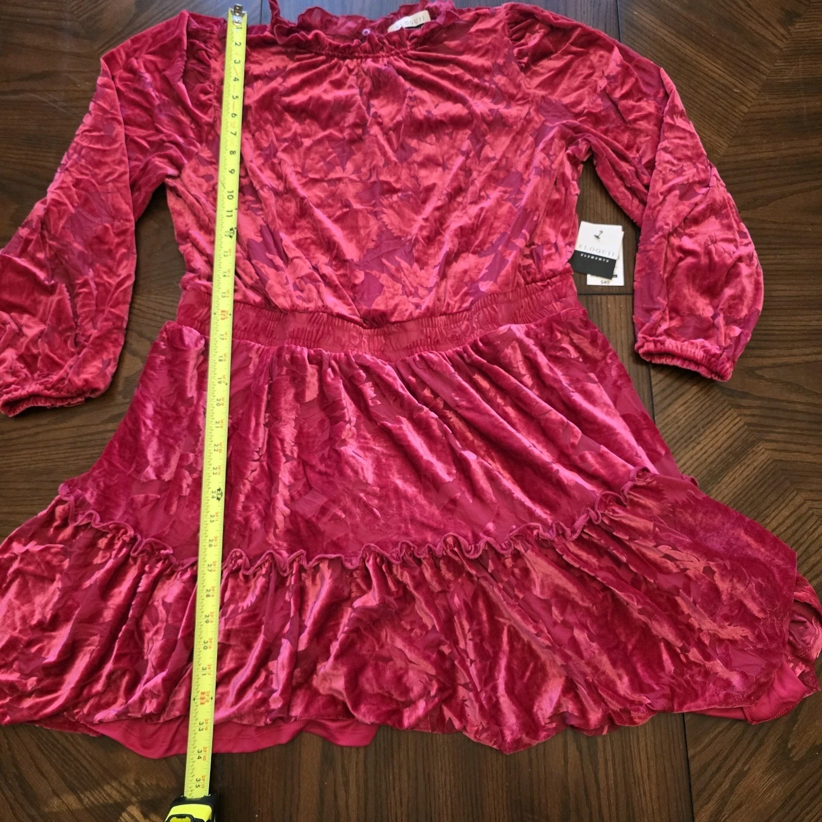 ELOQUII Elements Women\'s Plus Size 18/20 Velvet Burnout Mini Dress. New With Tag