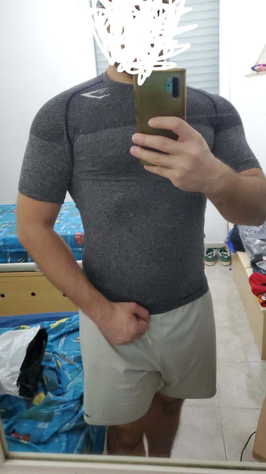 Rare OG Gymshark Phantom Seamless T-Shirt - Grey Marl - David Laid Era V1 Size S