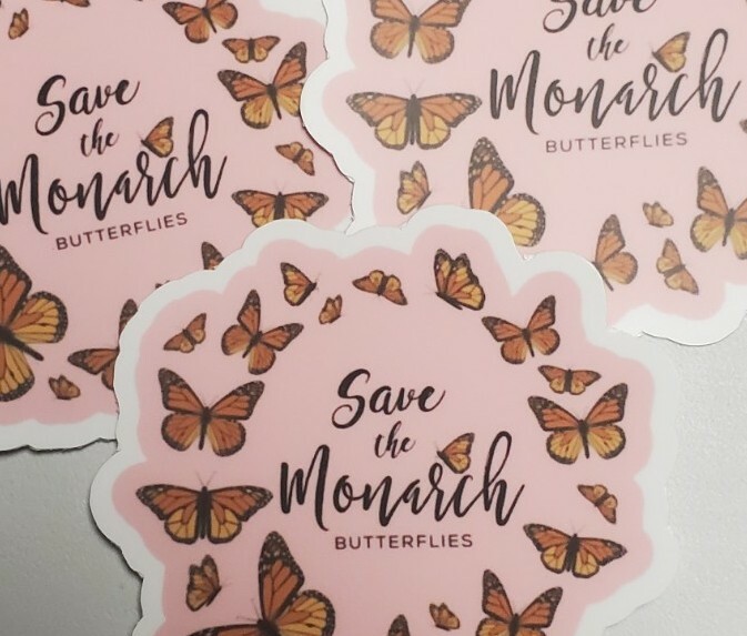 SAVE THE MONARCH BUTTERFLY STICKERS 🦋 🦋🦋*WORLDWIDE 🌐 SHIPPING* 3 PACK 