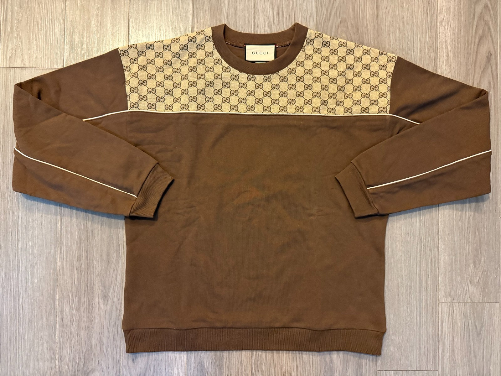 Gucci Cotton Sweatshirt crewneck brown sz S