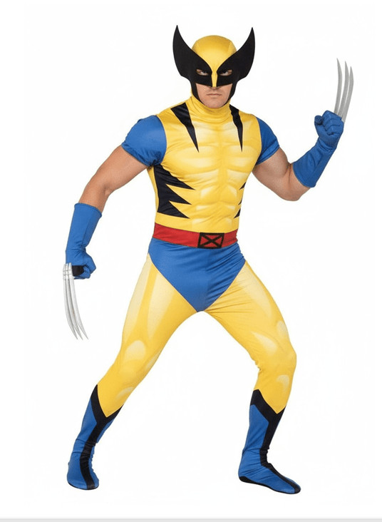 MARVEL Wolverine Official Adult Deluxe Zentai Halloween Costume-Deluxe Small Q8K