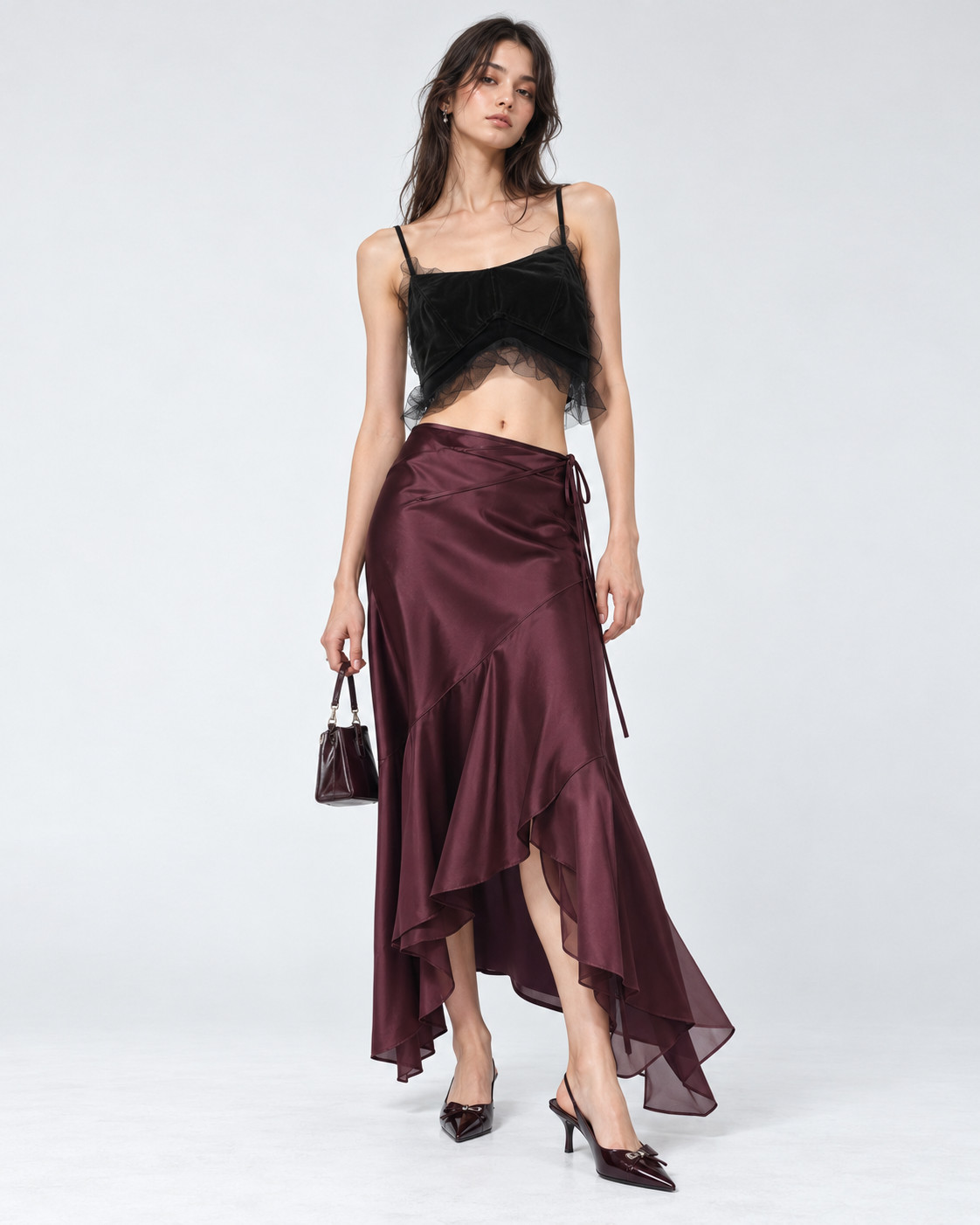Zara REFORM John Galliano Limited Edition Velvet Tulle Crop Top L NWT