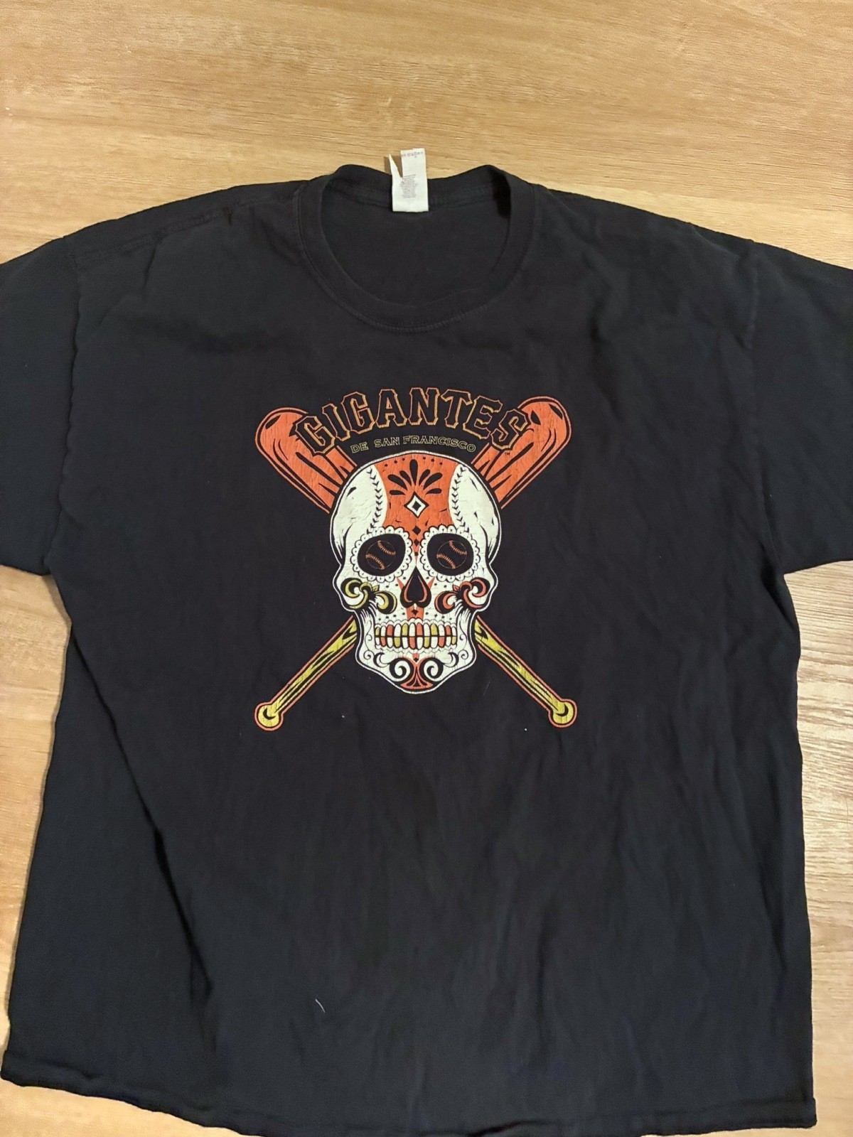 SF Giants Gigantes De San Francisco Sugar Skull T Shirt Mens XL Vintage Style