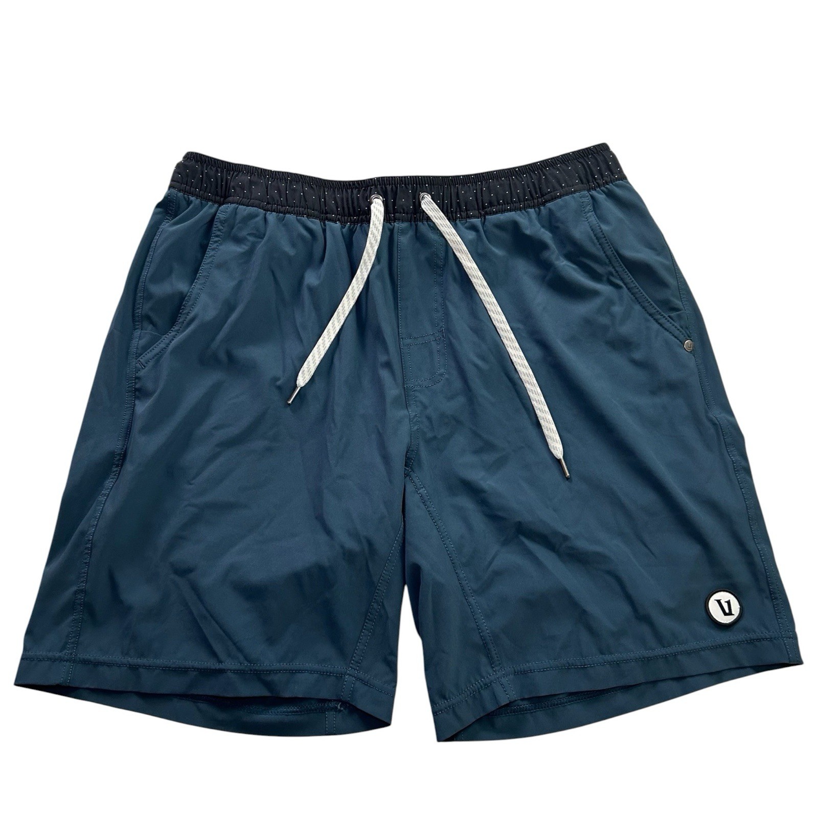 Vuori Kore Shorts Men’s Large Blue Performance Lined Stretch 7\