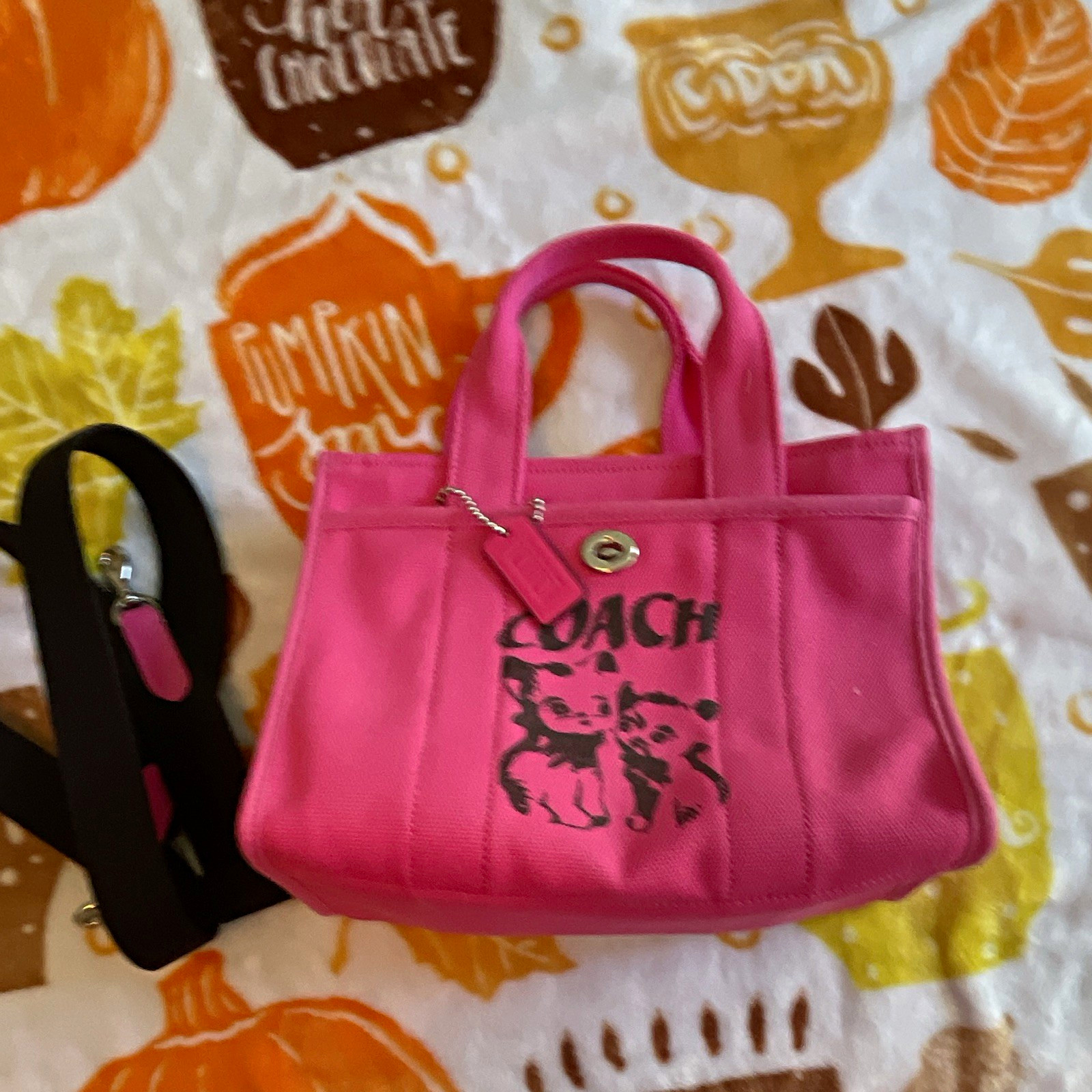 Coach x Lil Nas X Pink Canvas Small Satchel  Zip w/ Detachable Strap