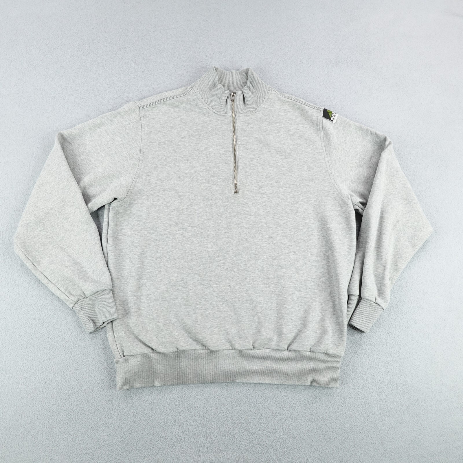 Vintage Adidas Sweatshirt Mens Large Gray Equipment 1/2 Zip Sweater Pullover Y2K