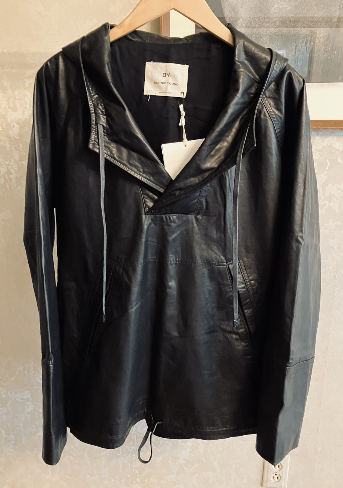 *New Price* BNWT Gorgeous Oversized BY. BONNIE YOUNG Softest Leather Anorak OS