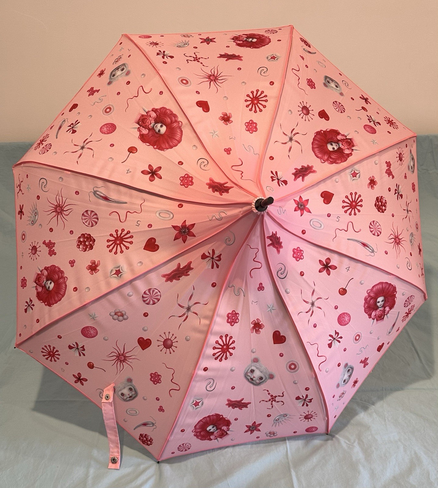 Barbie x Mark Ryden Limited Edition, Pink Umbrella Parasol Striped, Hearts Theme