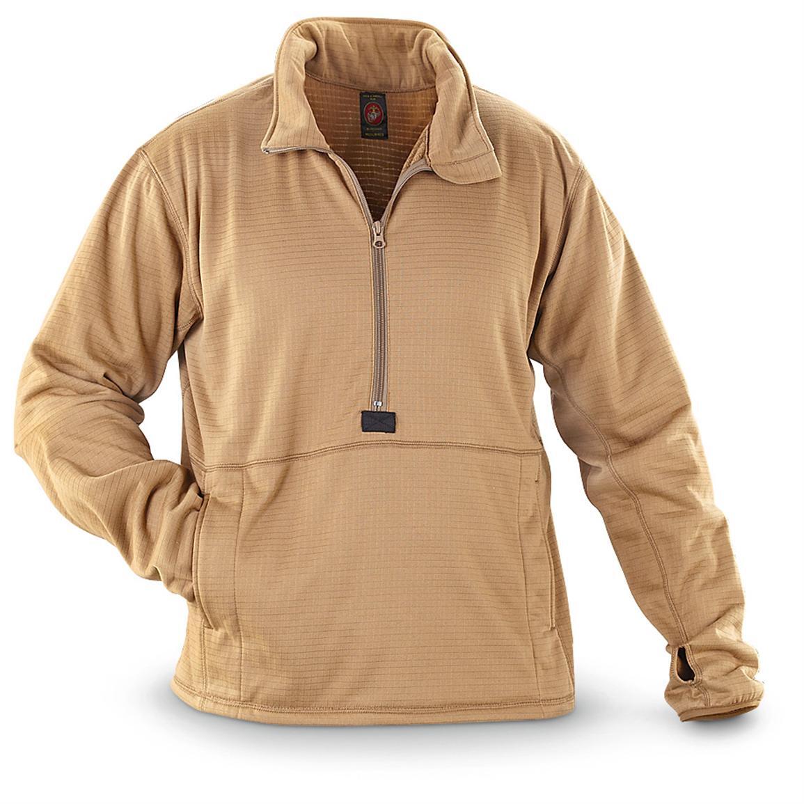 USMC FROG Grid Fleece Thermal Pullover - Marine Corps Issue - Made in USA - kill