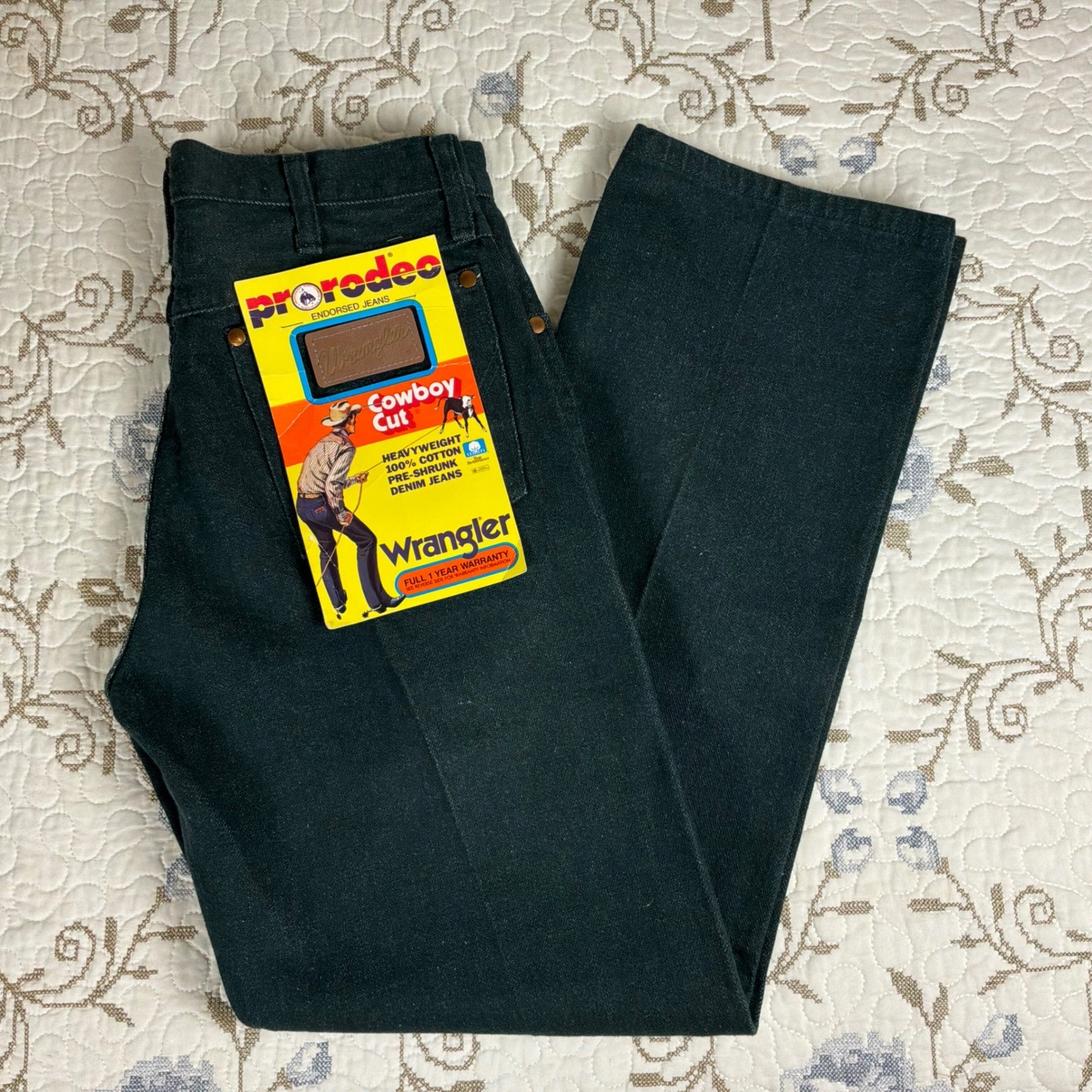 Vintage Wrangler Pro Rodeo Cowboy Cut Jeans 30x34 USA Made Deadstock Western