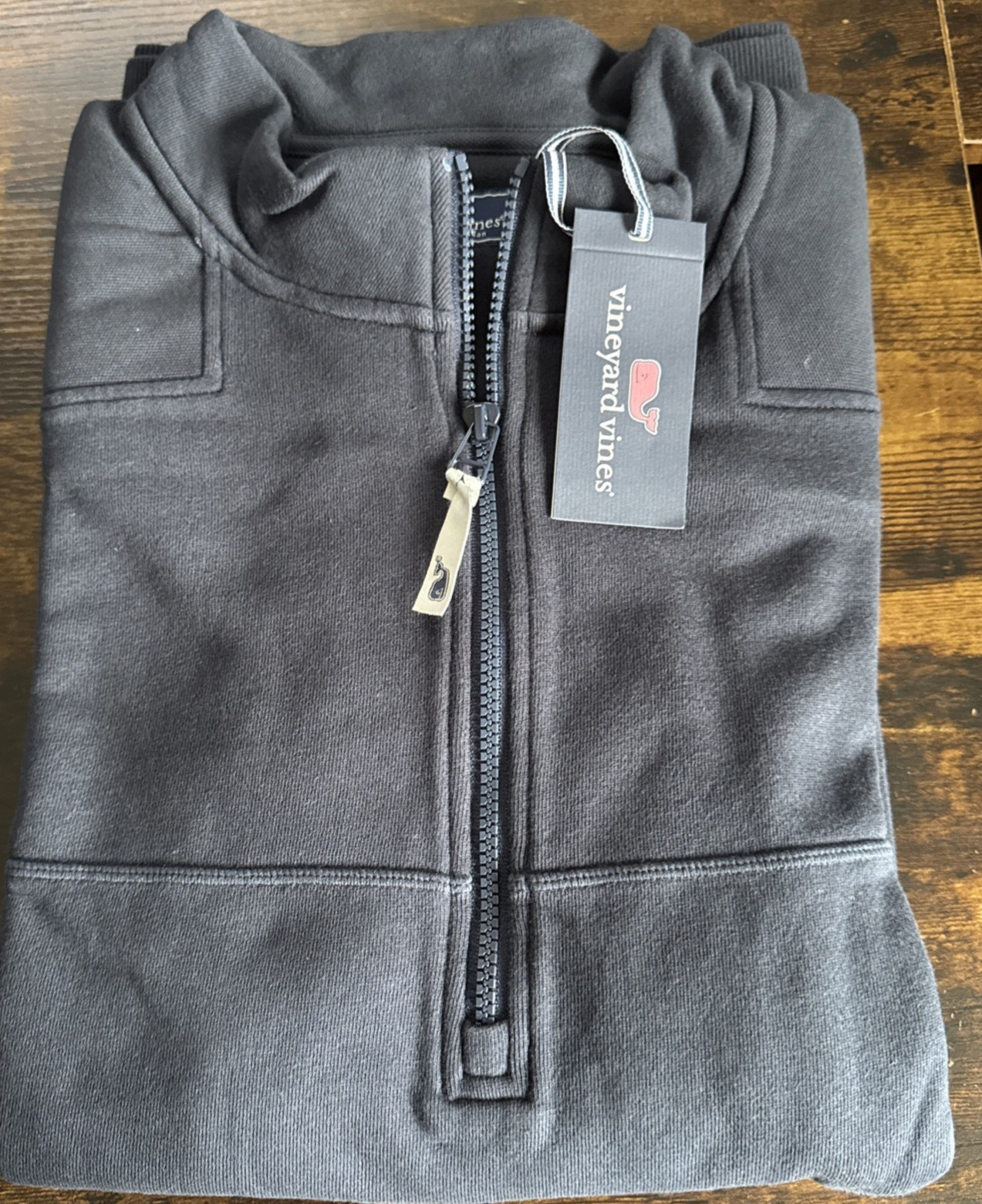 Vineyard Vines Collegiate Shep Shirt Men’s Large Navy Blue 1/4 Zip Pullover NWT
