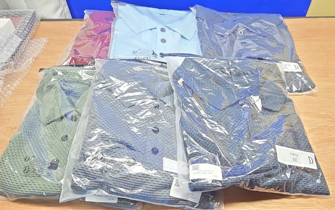 Lot of 6 - Breeze Polo Shirt, Men\'s Premium Fitted Short Sleeve, Athletic Cut
