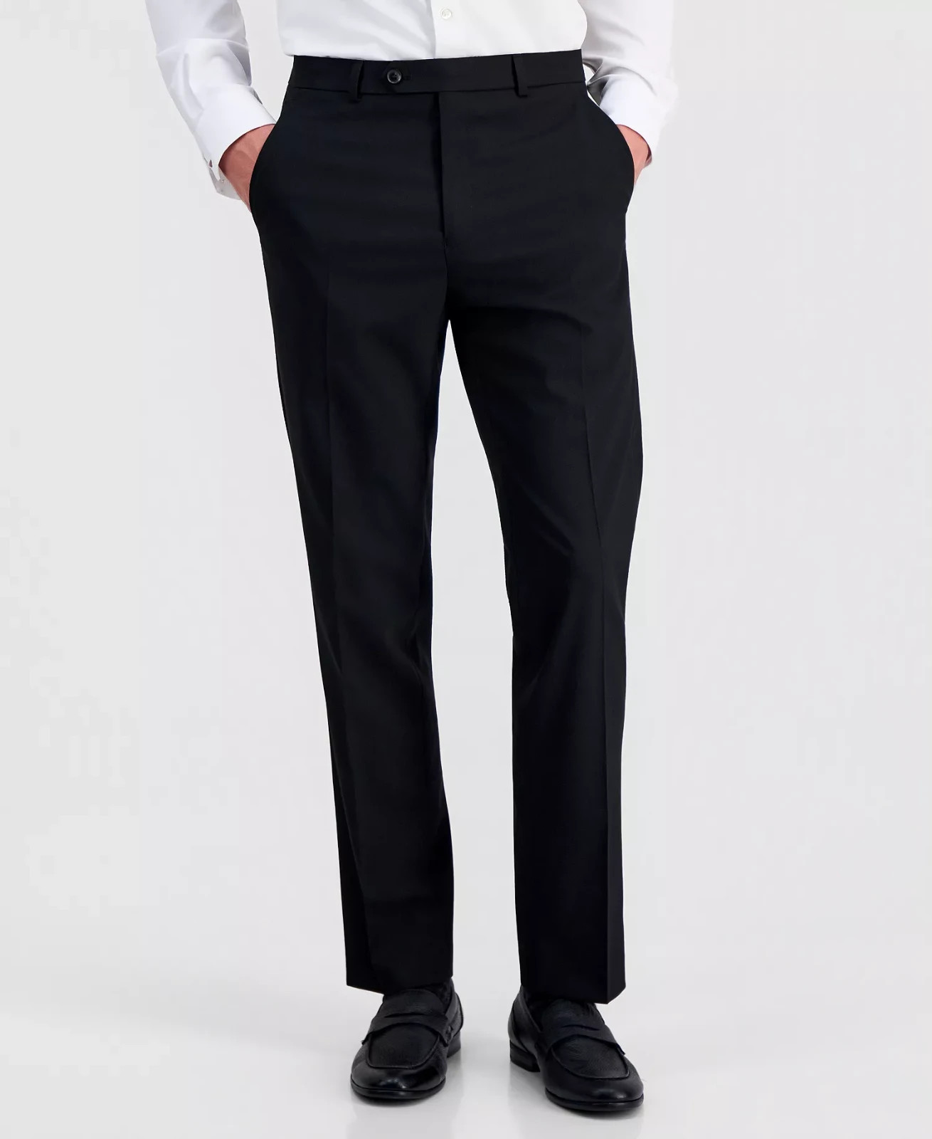 $135 Alfani Men\'s Black Slim Fit Stretch Solid Suit Dress Pants 34 x 32 zse2626