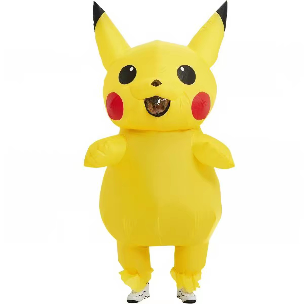Pokémon Pikachu Inflatable Costume Mascot Adult Halloween Cosplay Party Outfit
