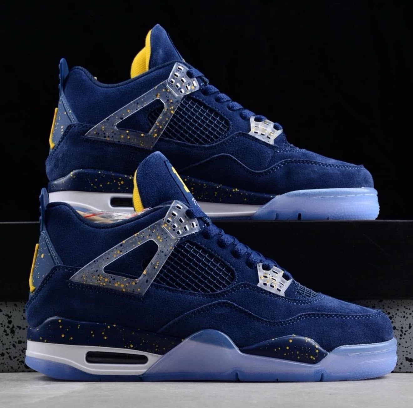 NEW MEN'S Jordan 4 Retro PE Michigan Wolverines All Size US 7-12