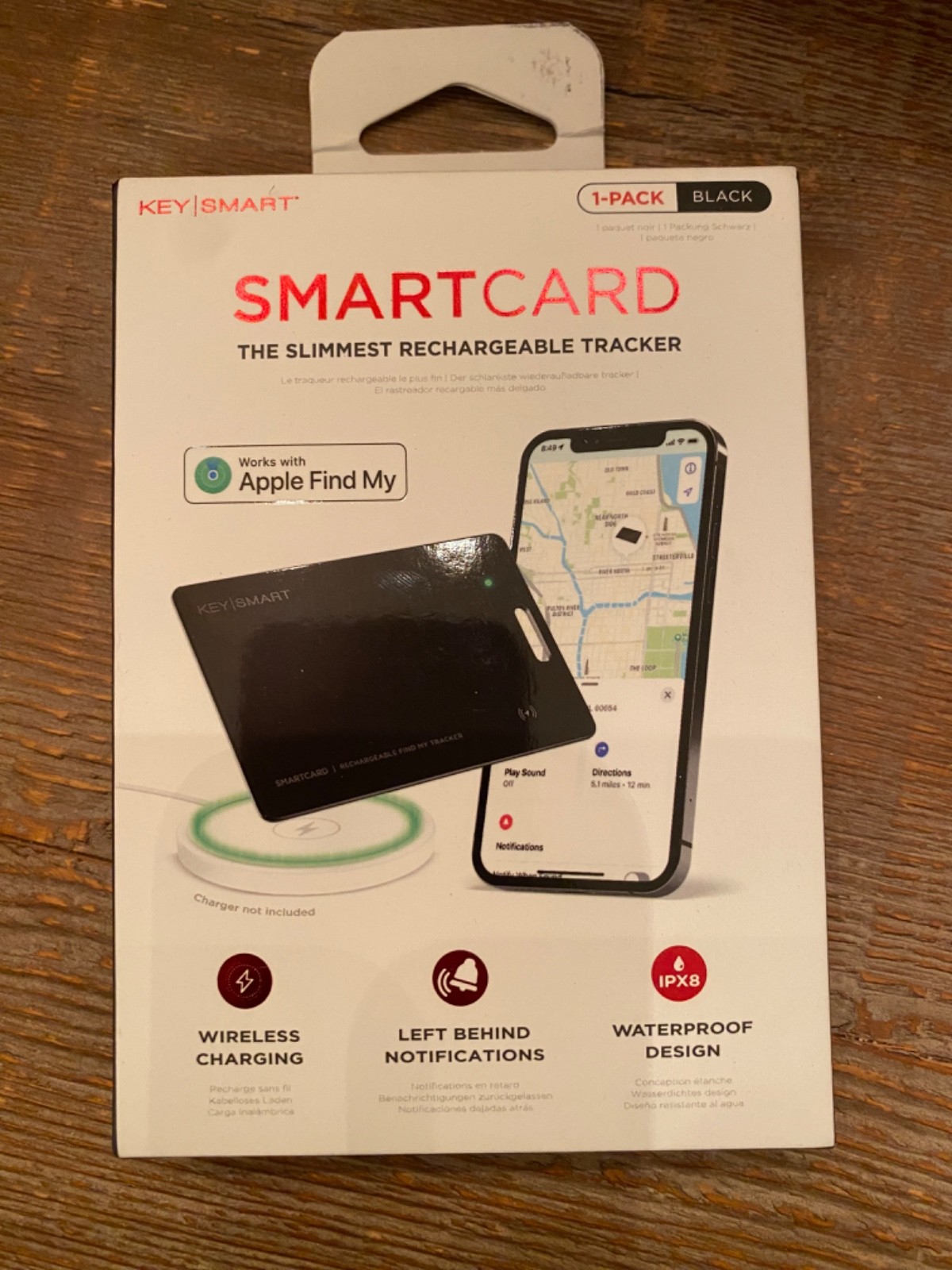 NEW KeySmart MFI-Certified SmartCard Wallet Tracker Card Compatible with Apple