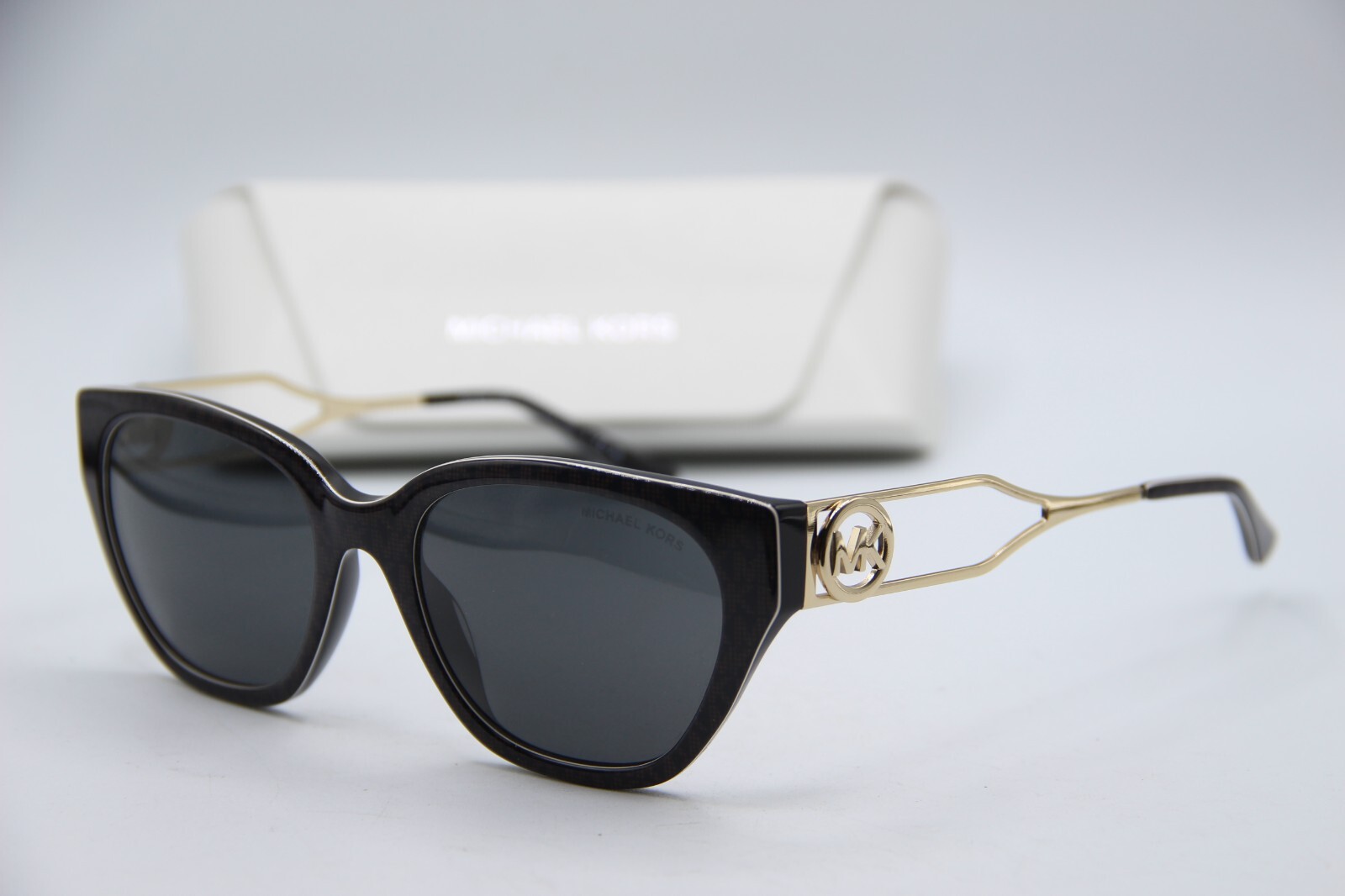 NEW MICHAEL KORS MK2154 (LAKE COMO) 370687 BLACK GOLD SUNGLASSES W/CASE 54-19