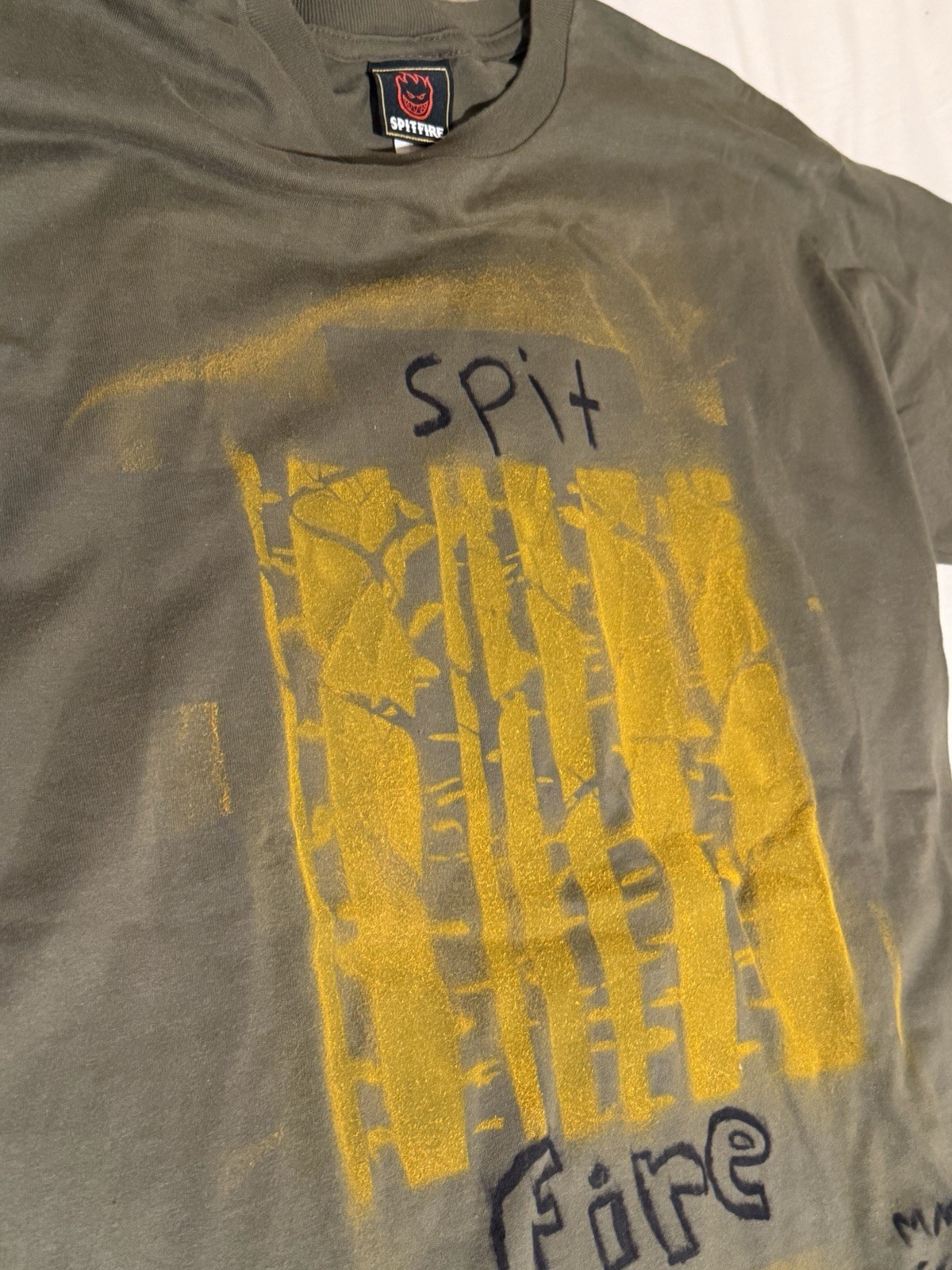 Y2k Spitfire Skate T-shirt Size Medium Deadstock Sample Shirt Rare Vtg SF, CA
